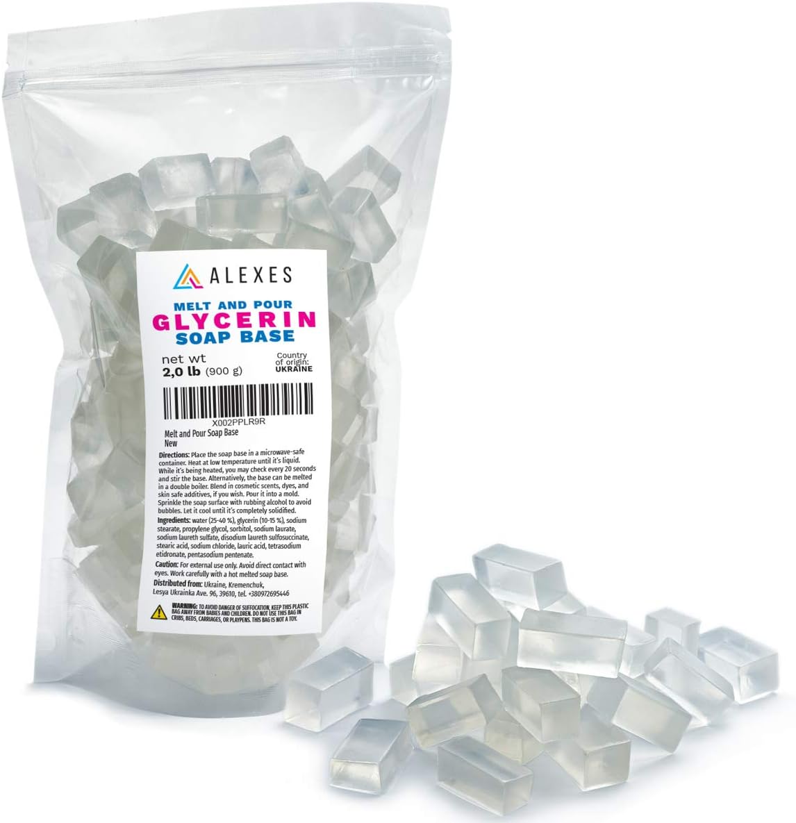 Glycerin Soap Base for Soap Making – 2 lb Melt and Pour Soap Base – Unscented Glycerin Soap Base – Soap Making Supplies: Arts, Crafts & Sewing