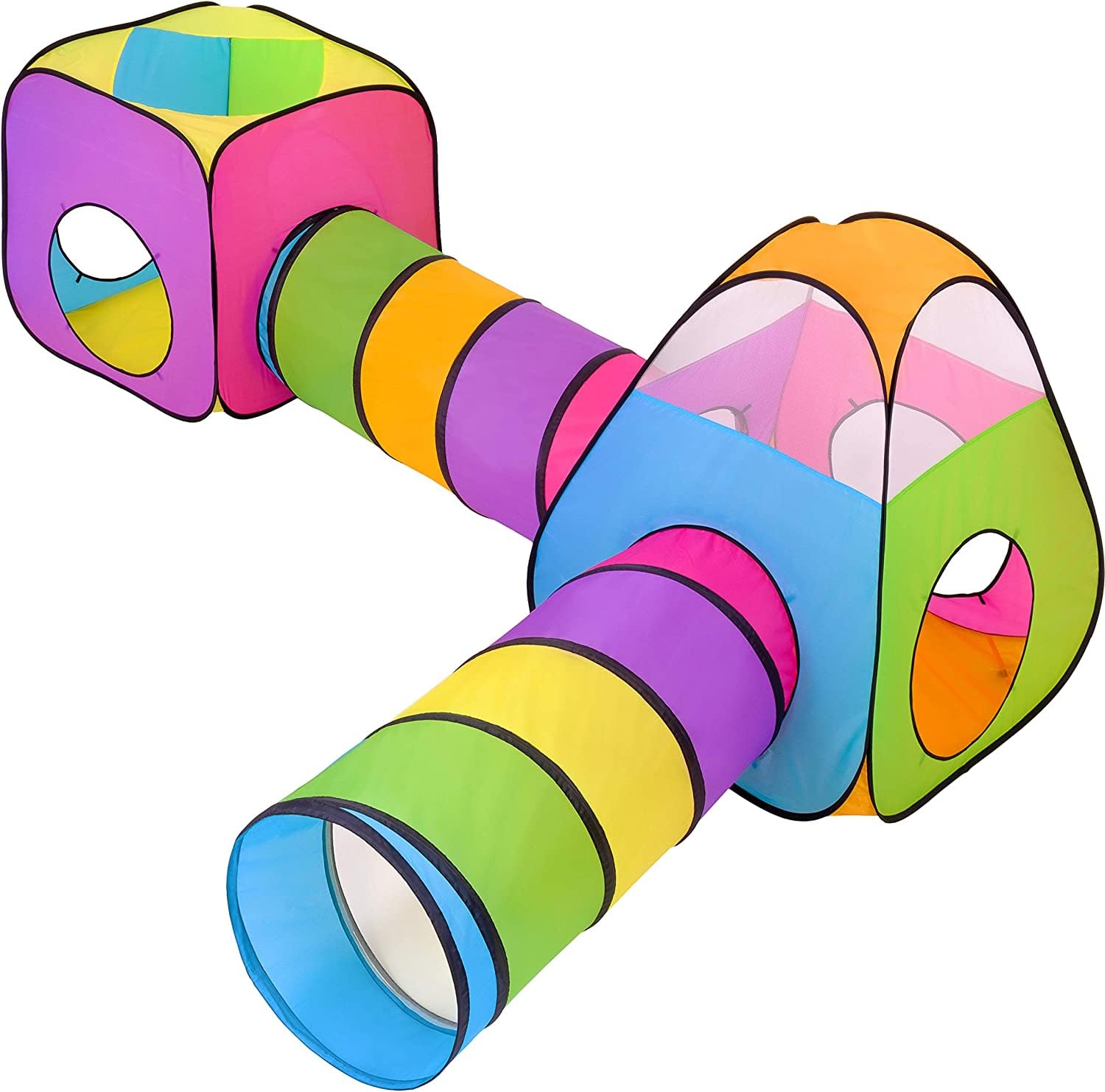Photo 1 of NUBUNI 4pc Pop Up Children Play Tent : 2 Crawl Tunnel + 2 Tents : Kids Tents for Boys, Girls, Babies & Toddlers for Indoor & Outdoor : Large Children Playhouse Ball Pit