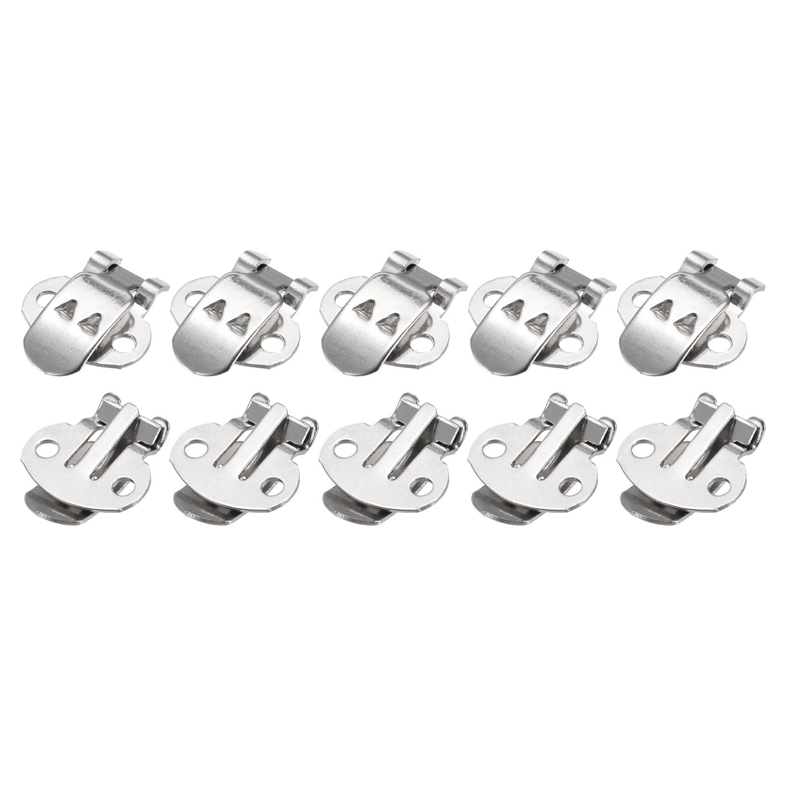 DTGN 24.5mm x 14mm(LxW) Blank Shoe Clips - 20Pack - Good for DIY Crafting Decoration - Stainless Steel Flat Blank Shoe Clip - Silver Tone