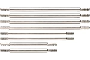 Rchobbytop 8pcs Stainless Steel Links Set 12.8" (324mm) Wheelbase Linkage Pull Rod for TRX-4 Defender 1/10 RC Crawler