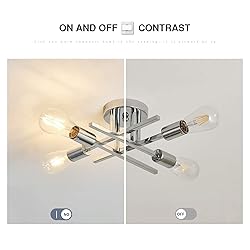 ZGLAOJT4-Lights Ceiling Light Fixture，Chrome