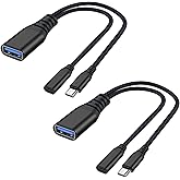 AreMe 2 Pack OTG Cable Adapter for Fire TV Stick 4K, Powered Micro USB to USB OTG Cable for Android Phone Tablet and More Hos