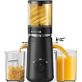 Juicer Machines, TUUMIIST Cold Press Juicer with 5.3" Extra Large Feed Chute Fit Whole Fruits & Vegetables Easy to Clean, Hig