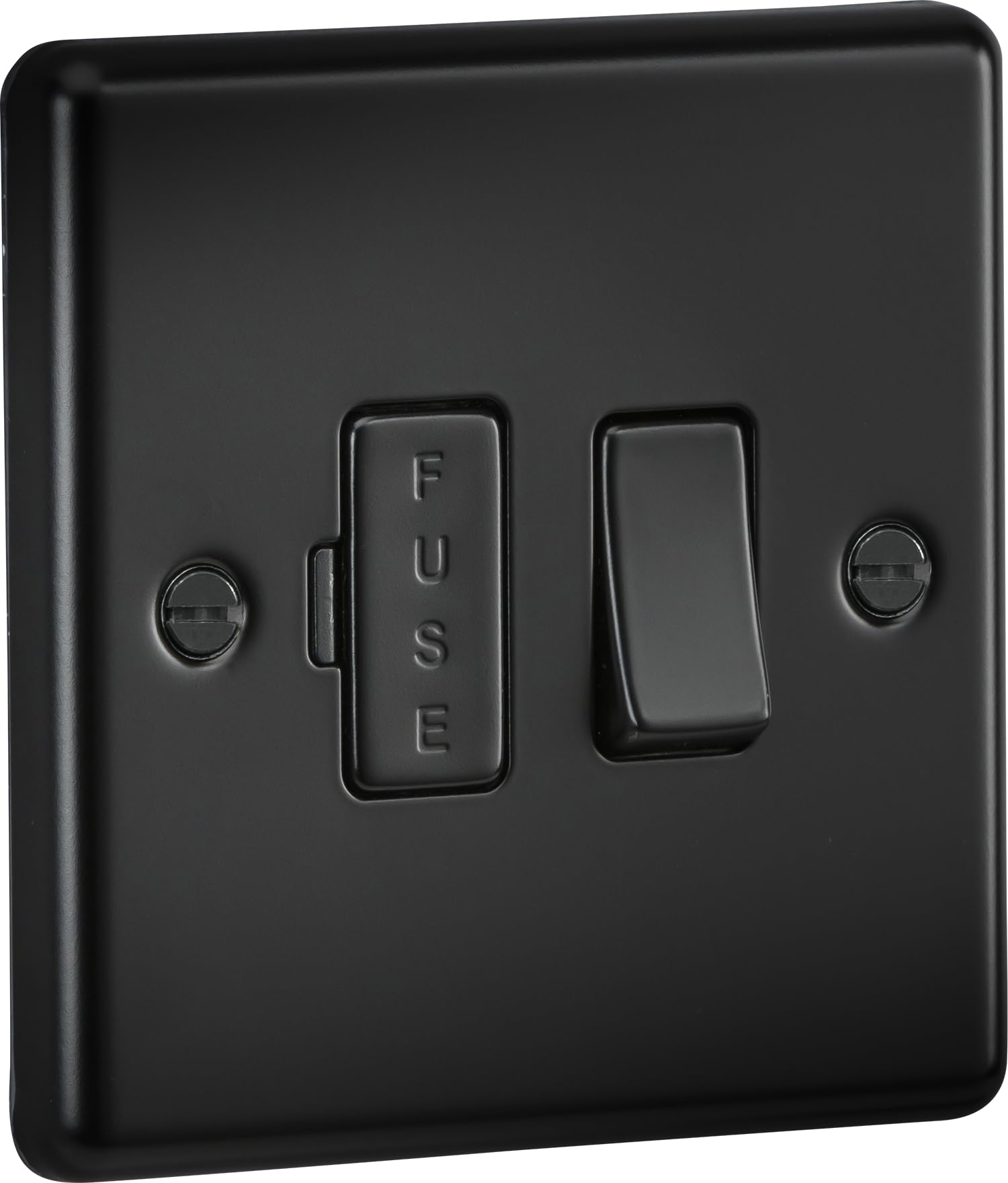 Knightsbridge 13A Switched Fused Spur Unit - Matt Black — image 1