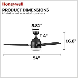 Honeywell Ceiling Fans Port Isle Modern 54 Inch