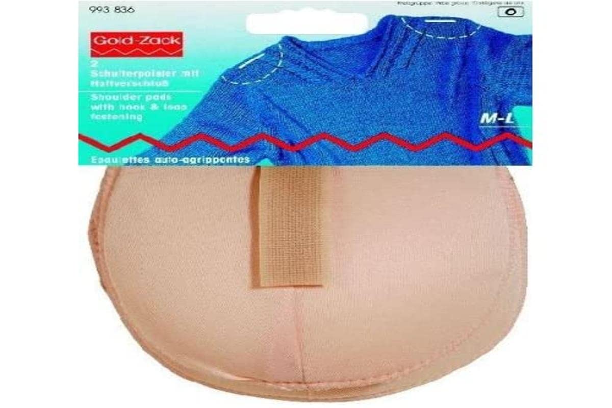 Prym Shoulder Pads Raglan with Hook and Loop Fastening Flesh M-L, White, M-L 115 x 150 x 11 mm, Haut, 2 Stück, PRYM_993836-1