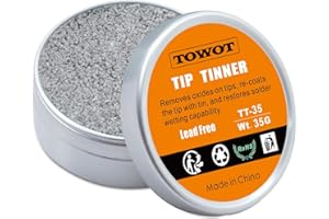 TOWOT Tip Tinner For Electronics Soldering, Iron Tip Cleaner and Re-Tinning Solution, Removes Oxidation, 35g