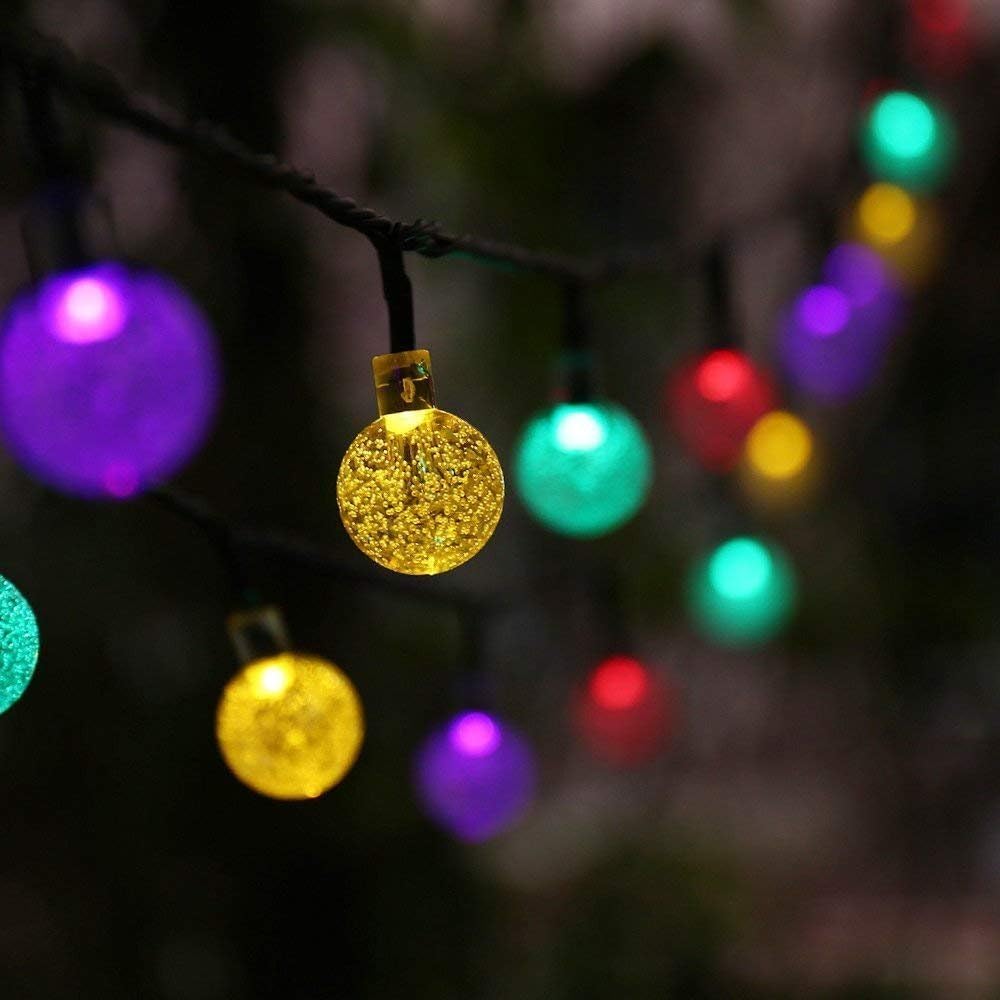 KEEDA Outdoor Solar 30LED Globe Ball String Lights for Garden Patio Yard Christmas Festival Party Decoration (Multicolor) - Image 3