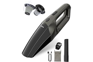 TANYO Handheld Vacuum Cleaner Cordless Pro, Mini Car Vacuum Cleaner Rechargeable with Stainless HEPA Filter, Small Portable Hand Held Car Interior Vacuum Cleaning Accessories Detailing Kit Essentials