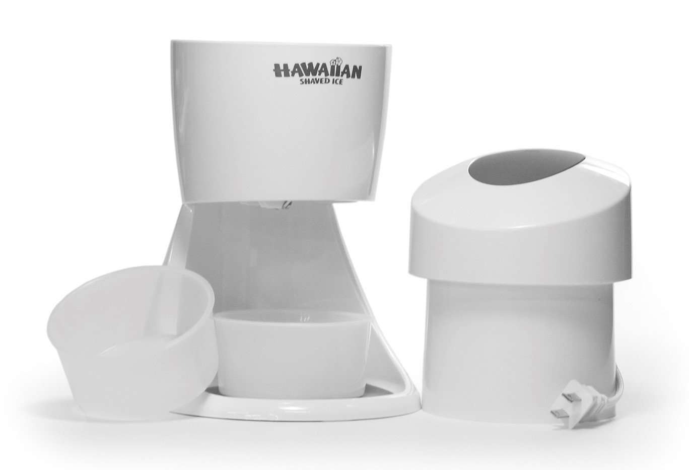 Electric Shaved Ice Machine Features 2 Round Block Ice Molds Shave Ice