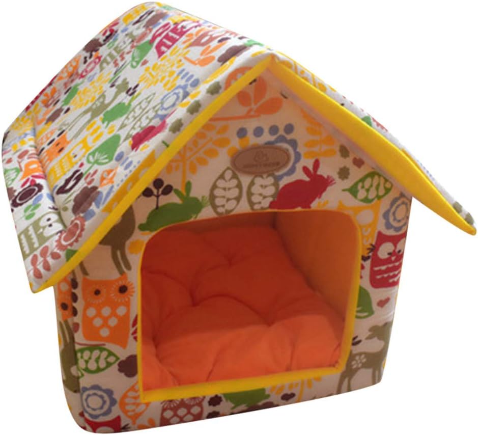 Pet Dog Bed, Dog Houses For Large Dogs Indoor Pet Cat Tent Soft Foldable Sleeping Puppy Kennel Winter Warm Nest Cave