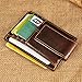 Le'aokuu Genuine Leather Magnet Money Clip Credit Card Case Holder Slim Wallet