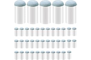 40Pc Slip On Pool Cue Tips – 12mm Billiard Stick Repair Kit, No Glue Needed, Replacement Cue Tips for Enhanced Friction and S