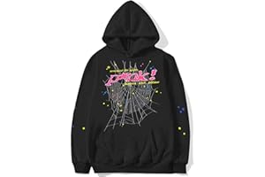Spider Hoodie Men Punk Spider Web Blast Print Retro Grunge Sweatshirt Gothic Streetwear Pullover Y2k Clothing