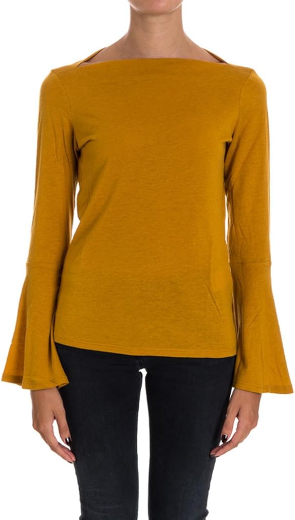 Amazon.com: CARACTERE Women's G093a0857328 Orange Synthetic Fibers T-Shirt: Clothing