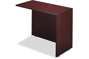 Alera VA354224MY Valencia Series Reversible Return/Bridge Shell, 42w X 23 5/8d. Mahogany