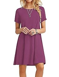 MOLERANI Women's Casual Plain Simple T-Shirt Loose