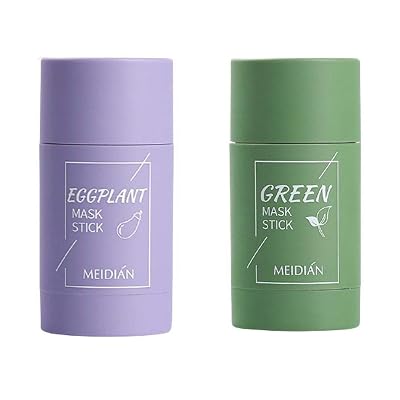 Masque Visage En Stick Thé Vert - 2 Bâtons - Masque Nettoyant Solide - Peaux Grasses Et Sèches