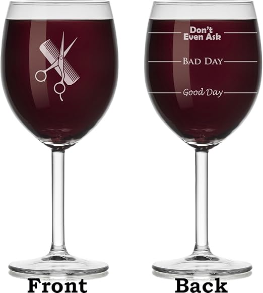 Amazon Com Wine Glass Mood Fill Lines Hairdresser Hair Stylist