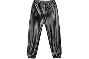 CHICTRY Kids Girls Shiny Metallic Jazz Dance Pant Hip Hop Sport Leggings Sweatpant Dancewear Costume