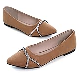 Hee grand Pointed Toe Ballet Flats for Women Suede