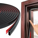 49 Feet Door Weather Stripping Door Seal Strip,Self-Adhesive Rubber Door Noise Blocker Sealing Strip for Window and Door Soun