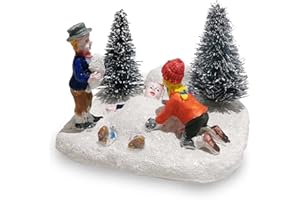 innodept12 Kids Playing Figurine of Christmas Village Sets Accessories