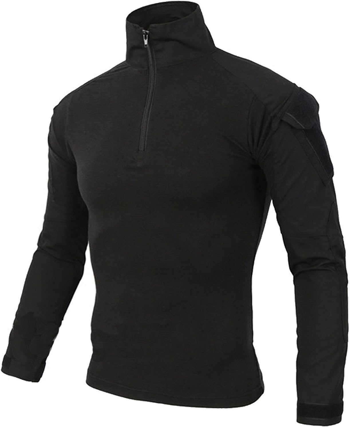 TOMITANY DXdesign Tactical 1/4 Zip Combat Long Sleeve 2 Choice of T-Shirt/Set Slim Fit Hunting Military Uniform Dry Quick