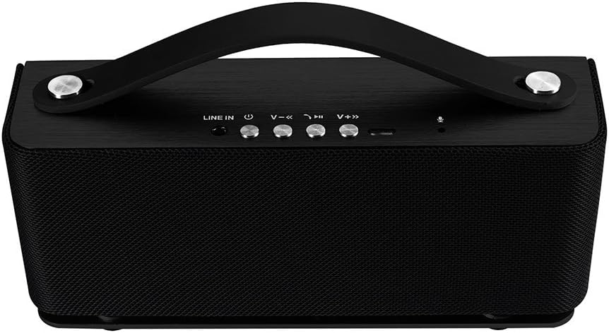 CredDeal Portable Bluetooth 4.0 Stereo Speaker Ultimate Edition Aluminium Built in Mic For All Phones/iphone/iPad/Samsung Galaxy/Laptops/PC Computers/MP3 Players-Aluminium Black