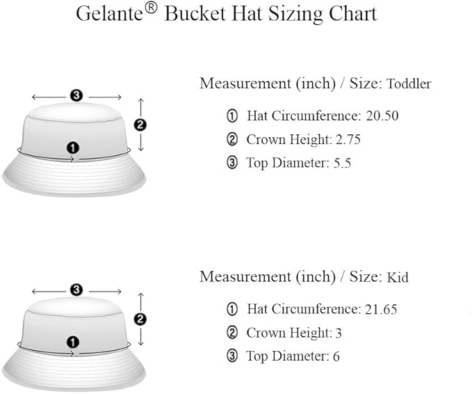 bucket hat measurements