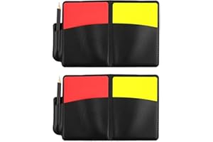 XICHENGSHIDAI Soccer Referee Card Set, 2-Pack Red and Yellow Cards with Record Paper,Warning Referee Kit for Football Volleyb