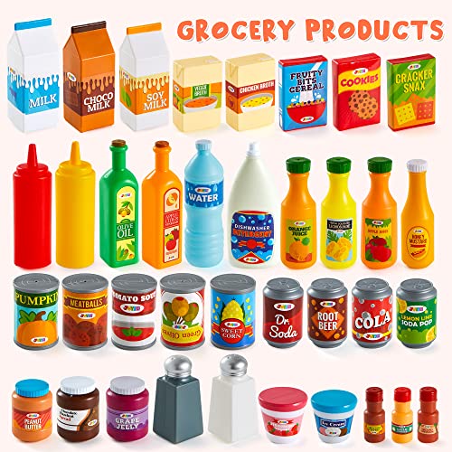 JOYIN 200 Pieces Kids Play Food Deluxe Pretend Food Set Play, Toy Food