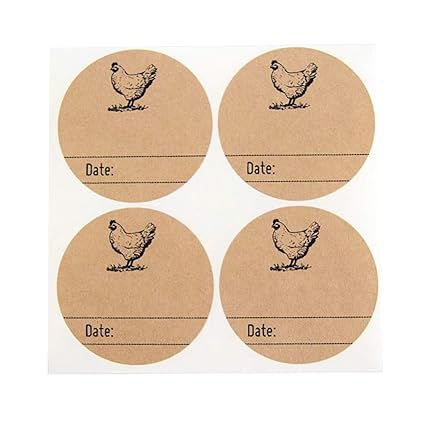 Rustic Kraft Brown Kitchen Pantry Mason Jar Labels With Chicken