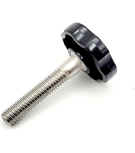 1/4-20 Black Plastic Thumb Screws / T Bolts - Stainless Steel, Various Lengths 2 thumbnail image