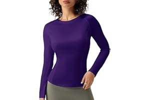 SPVISE Long Sleeve Compression Shirts for Women Workout Tops Cool Dry Breathable Yoga Running Hiking T-Shirt Fitted Basic Top