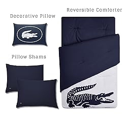 Lacoste Crew 4-Piece Comforter Set, 100% Cotton