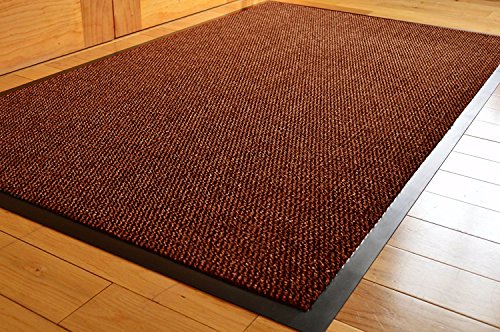 TrendMakers Barrier Mats Heavy Quality Non Slip Hard Wearing Barrier Mat. PVC Edged Heavy Duty Kitchen Mat Rug Available in 8 sizes (60cm x 180cm)- BROWN w/Black Speckled