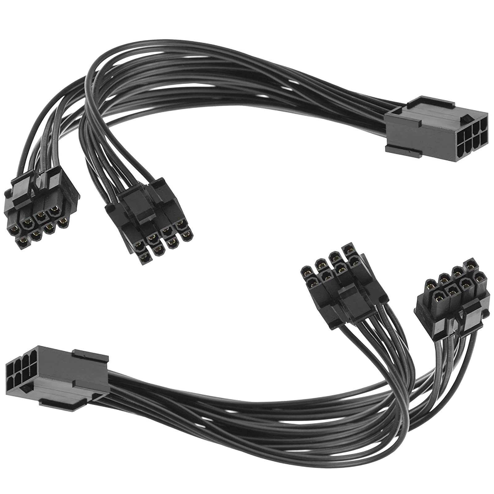 Lewttyer 20cm GPU Grafikkarten Y-Kabel 8Pin Auf 2X 8Pin 18Awg Grafikkarte Stromkabel Pcie Splitter 8 * (2+6) Pin Adapter Stecker Pci Express Kabel