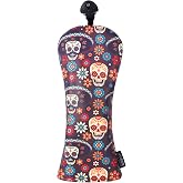 SHABIER Golf Skull Design Golf Wood Club Headcover Driver Cover for Taylormade M5 M6 Head Club