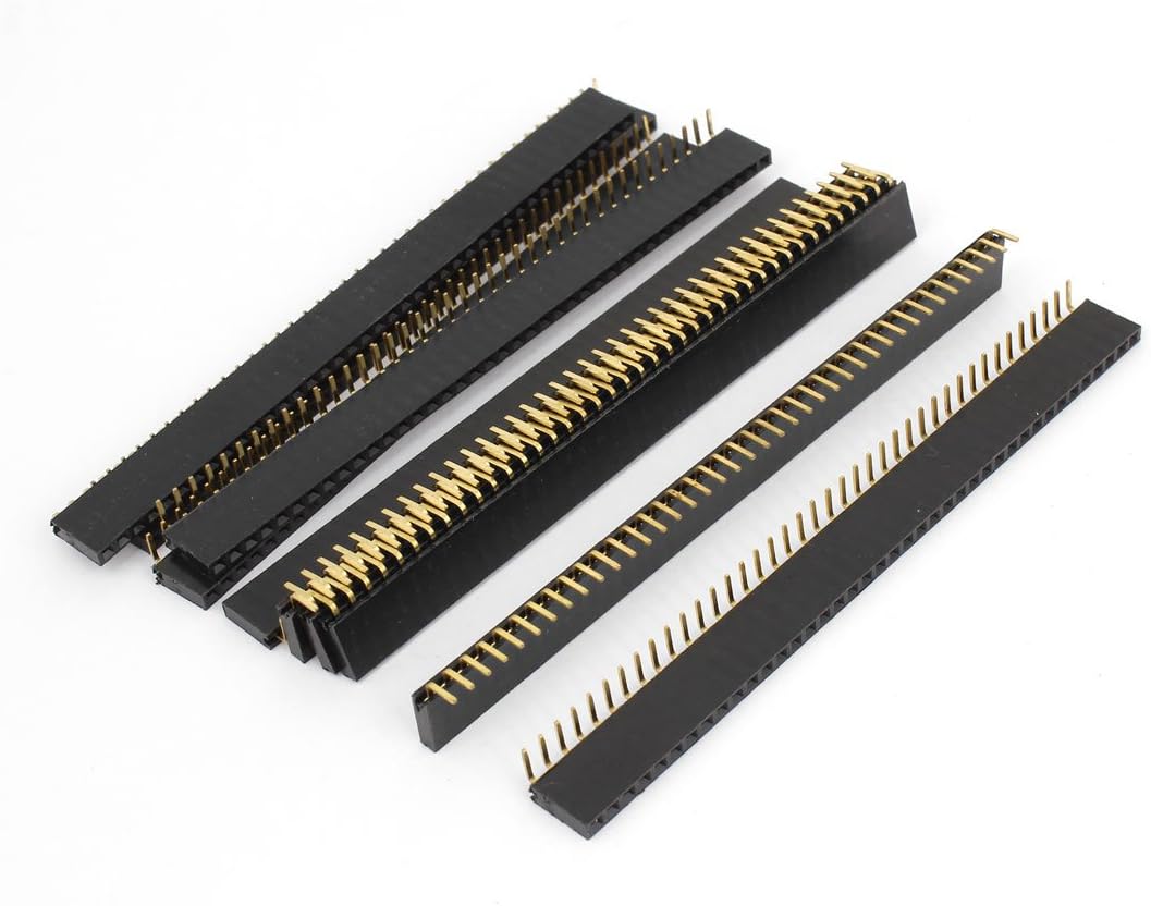 uxcell 10 x Right Angle Female PCB Header 40 Way 2.54mm Pitch Connector Black, PCB Connector