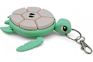 ZZ LIFE Turtle Fidget Clickers - Fruit Series Desktop and Keychains - Sensory Figures, Mechanical Keys - Autism, ADHD, Stress, Anxiety Relief (Apple)