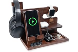 ButterTree Nightstand Organizer For Men, Dad Gifts For Christmas, Phone Docking Station For Men, Cool Gadgets For Men, Gifts For Men Unique Who Want Nothing, Presents For Men, Night Stand Organizer