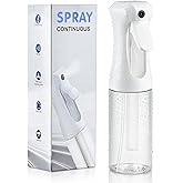 HPPFFY Continuous Spray Bottle, 6.8 OZ Hair Spray Bottles, Ultra-Fine Mister Spray Bottle for Hairstyling, Cleaning, Plants, 