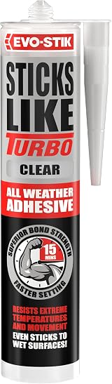 EVO-STIK Sticks Like Turbo CLEAR Adhesive 290ml All Weather Fast Setting
