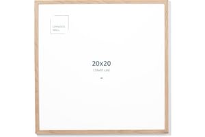 Opposite Wall - 20x20 in - Natural Solid Oak Wood Picture Frame - Lightweight, Versatile & Shatterproof - Wall Hanging Photo or Poster Frame - Wall Decor for Office, Gallery & Home