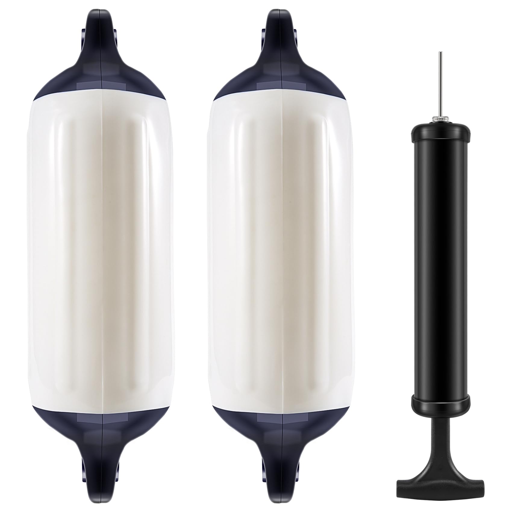Dovhmoh 2PCS Inflatable Boat PVC Boat Anchor Buoy Yacht Fenders Protection Ribbed Bumper Boat Accessories With Pump