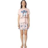 Disney womens 2-piece Pajama Set, Soft & Comfortable Nightwear for Adults, Top & Bottom Duo