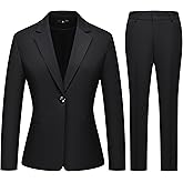 SUAURAIT Women's Business Suits for Work Professional 2 Piece Sets Pants Suits Slim Fit Casual Outfits Tuxedo for Office
