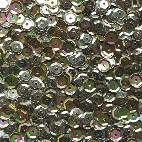 6mm CUP SEQUINS Facet PAILLETTES ~ Gold Metallic Iris Rainbow Iridescent ~ Made in USA Loose for embroidery, applique, arts, crafts, bridal wear and embellishment