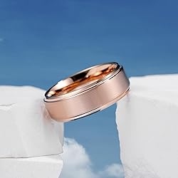 King Will 8mm Rose Gold Plated Tungsten Carbide